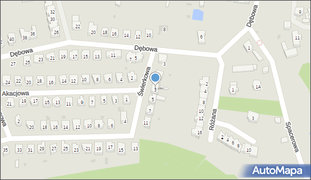 Świebodzice, Świerkowa, 3, mapa Świebodzice