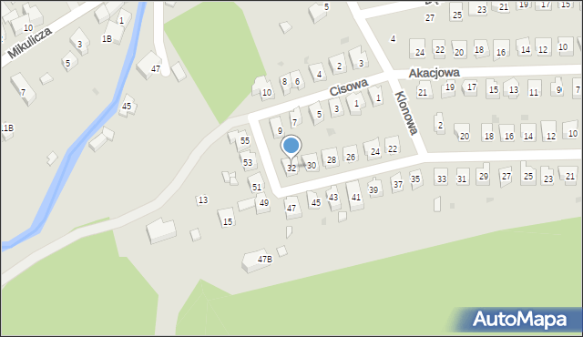 Świebodzice, Świerkowa, 32, mapa Świebodzice