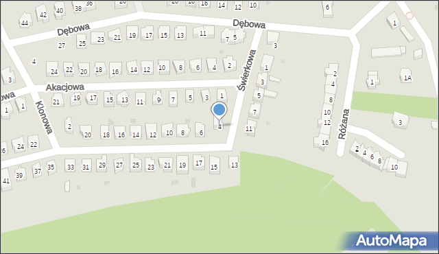 Świebodzice, Świerkowa, 4, mapa Świebodzice