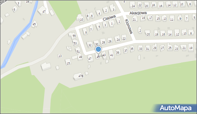 Świebodzice, Świerkowa, 45, mapa Świebodzice