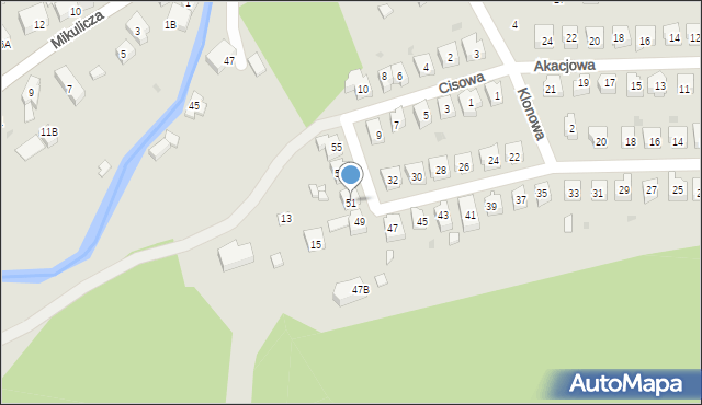 Świebodzice, Świerkowa, 51, mapa Świebodzice