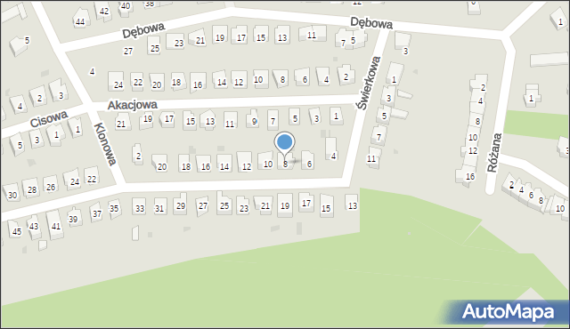 Świebodzice, Świerkowa, 8, mapa Świebodzice