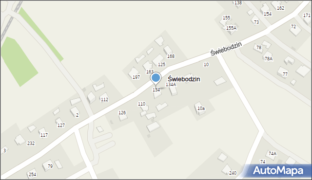 Świebodzin, Świebodzin, 134, mapa Świebodzin