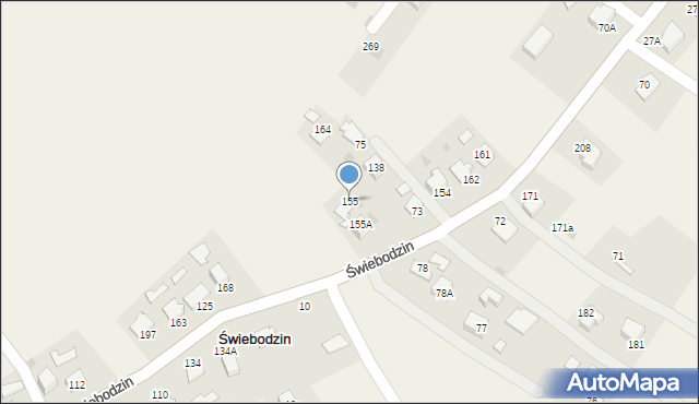 Świebodzin, Świebodzin, 155, mapa Świebodzin