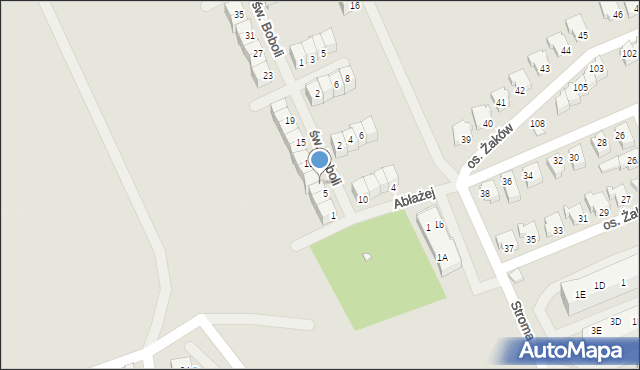 Świebodzin, św. Boboli Andrzeja, 7, mapa Świebodzin