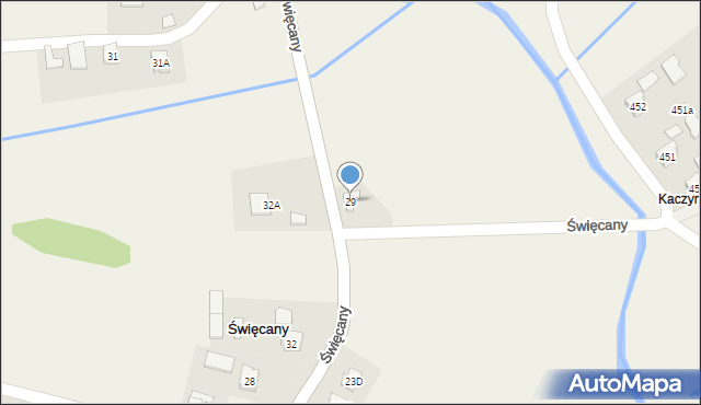 Święcany, Święcany, 29, mapa Święcany