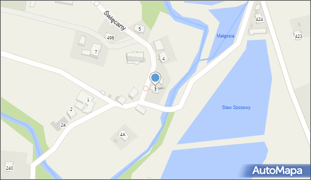 Święcany, Święcany, 3, mapa Święcany