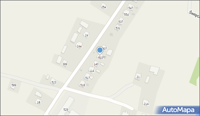 Święcany, Święcany, 511, mapa Święcany