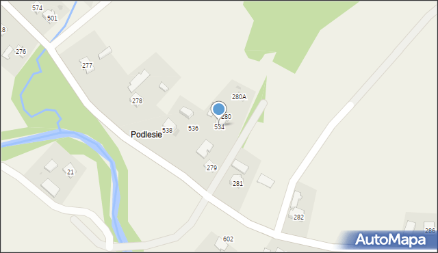 Święcany, Święcany, 534, mapa Święcany