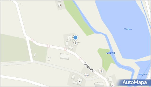 Święcany, Święcany, 8, mapa Święcany