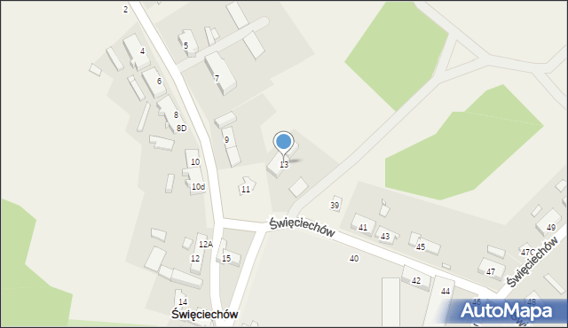 Święciechów, Święciechów, 13, mapa Święciechów