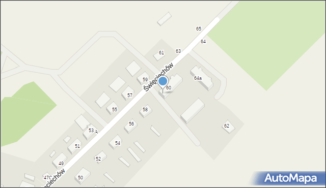 Święciechów, Święciechów, 60B, mapa Święciechów