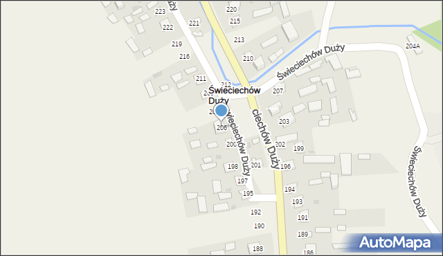 Świeciechów Duży, Świeciechów Duży, 206, mapa Świeciechów Duży