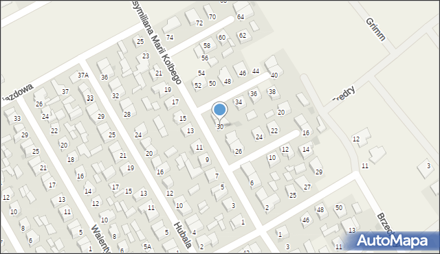 Święciechowa, św. Maksymiliana Marii Kolbego, 30, mapa Święciechowa