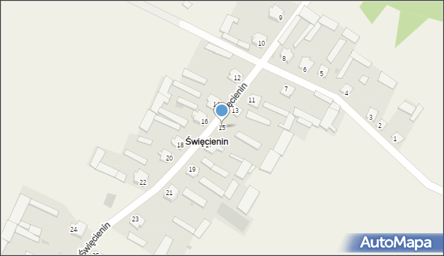 Święcienin, Święcienin, 15, mapa Święcienin