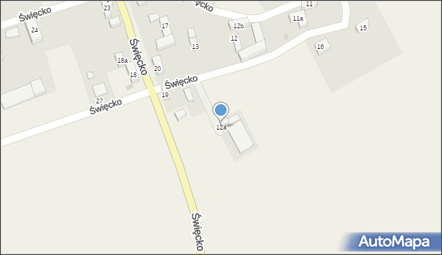 Święcko, Święcko, 12a, mapa Święcko