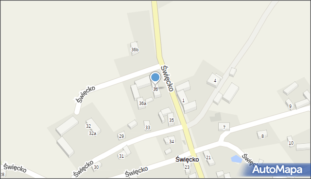 Święcko, Święcko, 36, mapa Święcko