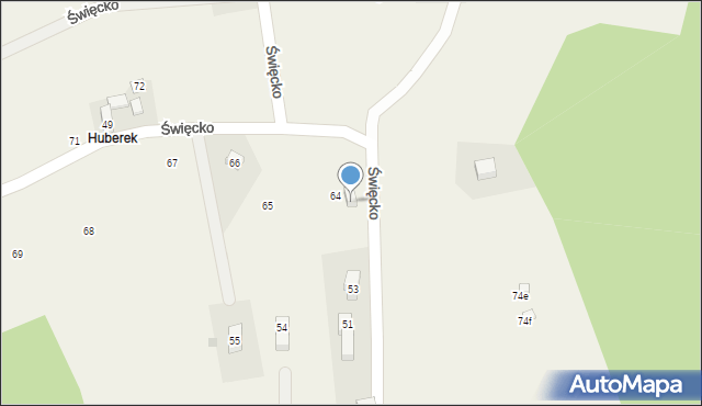 Święcko, Święcko, 64a, mapa Święcko