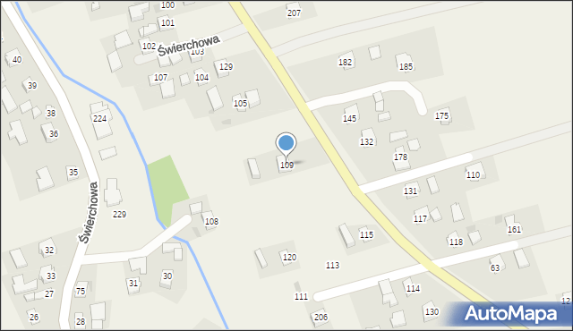 Świerchowa, Świerchowa, 109, mapa Świerchowa
