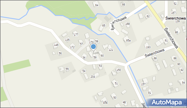 Świerchowa, Świerchowa, 59a, mapa Świerchowa