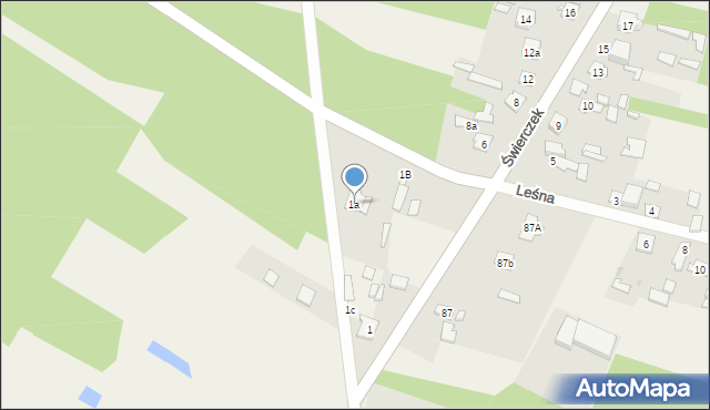 Świerczek, Świerczek, 1a, mapa Świerczek