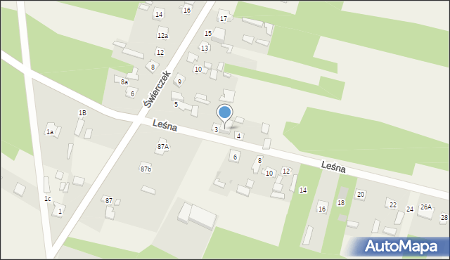 Świerczek, Świerczek, 3a, mapa Świerczek