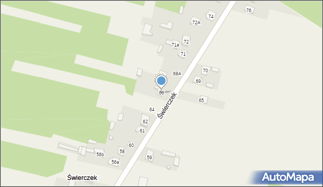 Świerczek, Świerczek, 66, mapa Świerczek