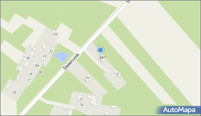 Świerczek, Świerczek, 32B, mapa Świerczek