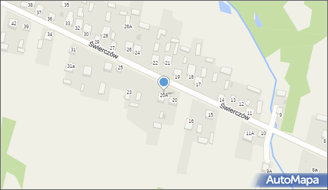 Świerczów, Świerczów, 20A, mapa Świerczów