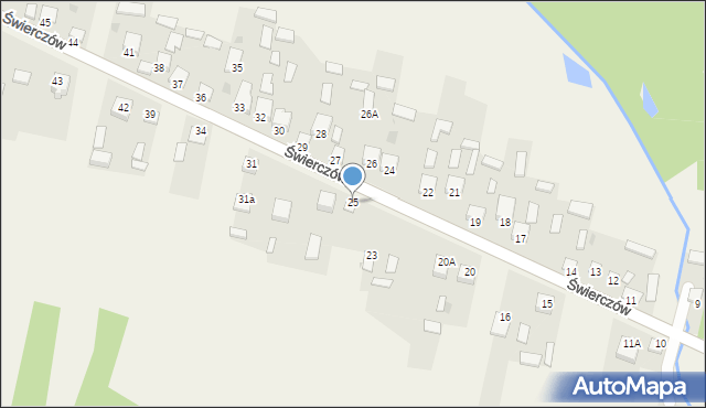 Świerczów, Świerczów, 25, mapa Świerczów