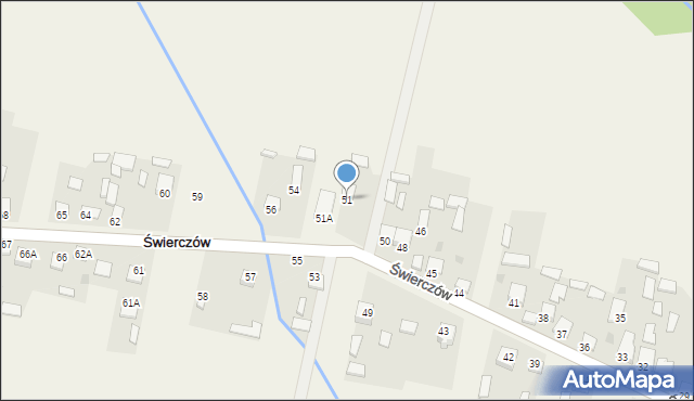 Świerczów, Świerczów, 51, mapa Świerczów