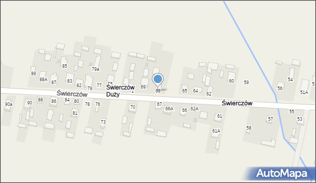Świerczów, Świerczów, 68, mapa Świerczów