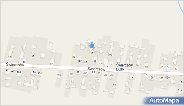 Świerczów, Świerczów, 85, mapa Świerczów