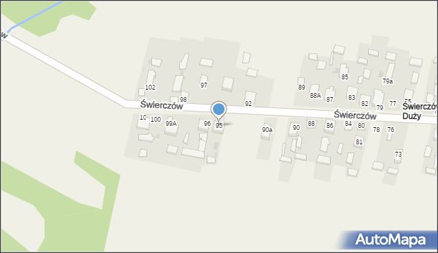 Świerczów, Świerczów, 95, mapa Świerczów