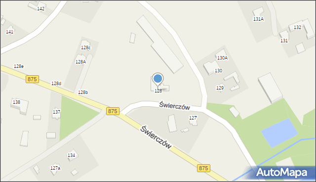 Świerczów, Świerczów, 128, mapa Świerczów