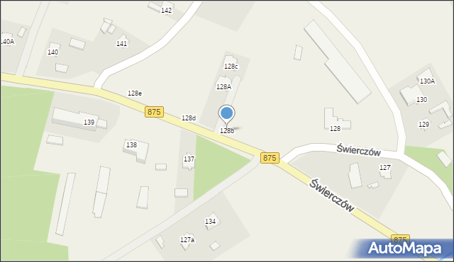 Świerczów, Świerczów, 128b, mapa Świerczów