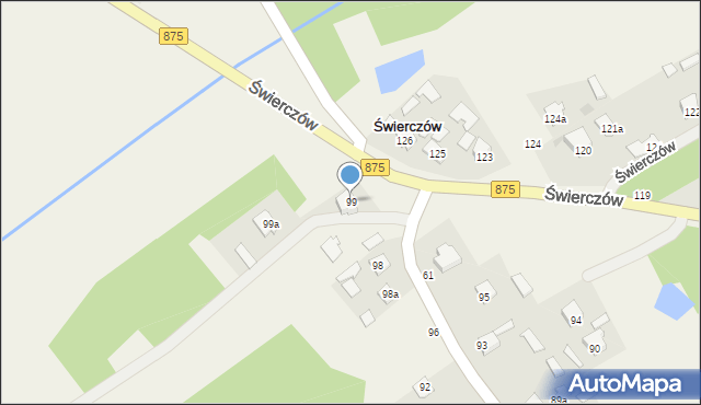 Świerczów, Świerczów, 99, mapa Świerczów