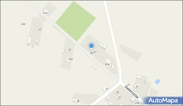 Świerczów, Świerczów, 1a, mapa Świerczów
