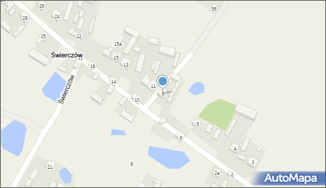 Świerczów, Świerczów, 9, mapa Świerczów