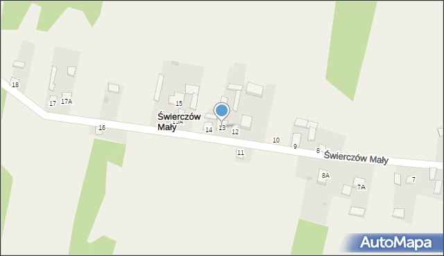 Świerczów Mały, Świerczów Mały, 13, mapa Świerczów Mały