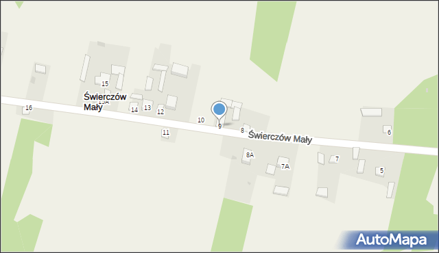 Świerczów Mały, Świerczów Mały, 9, mapa Świerczów Mały