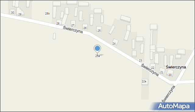 Świerczyna, Świerczyna, 25a, mapa Świerczyna