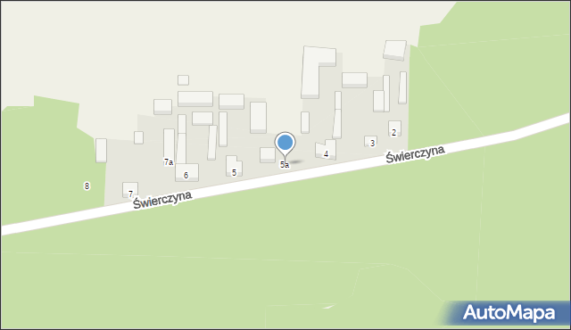 Świerczyna, Świerczyna, 5a, mapa Świerczyna