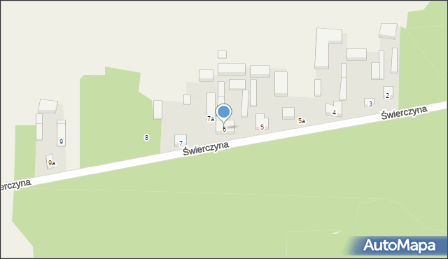 Świerczyna, Świerczyna, 6, mapa Świerczyna