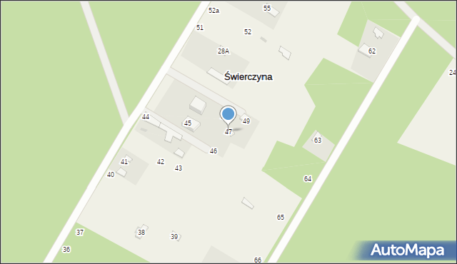 Świerczyna, Świerczyna, 47, mapa Świerczyna