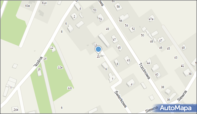 Świerczyniec, Świerkowa, 11, mapa Świerczyniec