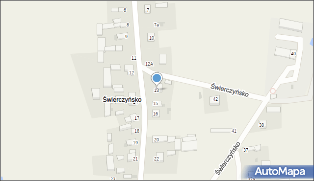 Świerczyńsko, Świerczyńsko, 13, mapa Świerczyńsko