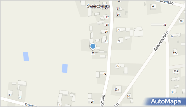 Świerczyńsko, Świerczyńsko, 23, mapa Świerczyńsko