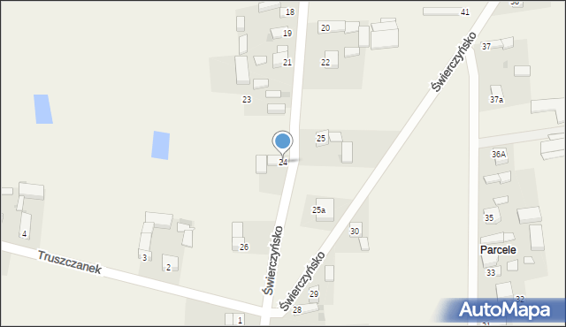 Świerczyńsko, Świerczyńsko, 24, mapa Świerczyńsko