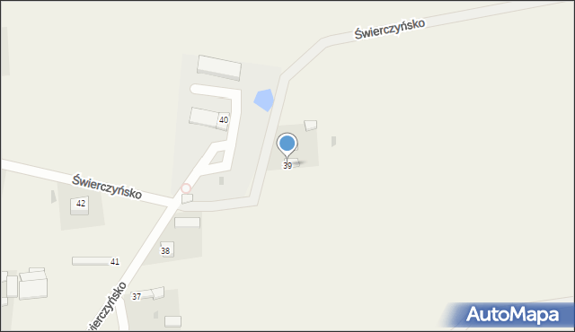 Świerczyńsko, Świerczyńsko, 39, mapa Świerczyńsko